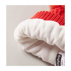 Babyhug Woollen Cap With Pom Pom Orange - Diameter 7.5 cm