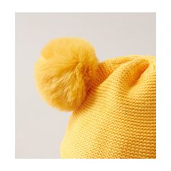 Babyhug Woolen  Cap Yellow - Diameter 14 cm