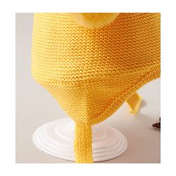 Babyhug Woolen  Cap Yellow - Diameter 14 cm