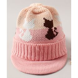 Babyhug Woollen Cap Beige - Diameter 44 cm (Stretchable)