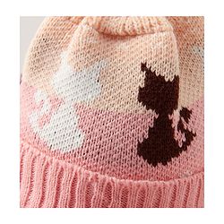 Babyhug Woollen Cap Beige - Diameter 44 cm (Stretchable)