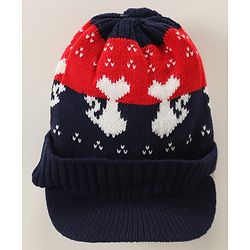 Babyhug Woollen Cap Blue - Diameter 42 cm (Stretchable)