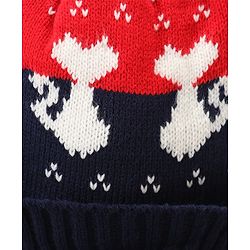 Babyhug Woollen Cap Blue - Diameter 42 cm (Stretchable)