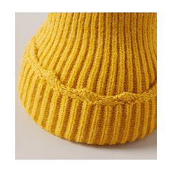 Babyhug Pom Pom Winter Cap Yellow - Diameter 11.5 cm