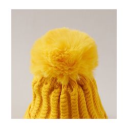 Babyhug Woollen Cap Yellow - Diameter 11.5 cm