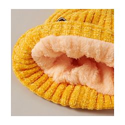 Babyhug Cap with Pom Pom Kitten Design Yellow - Cap Diameter 12 cm (Product Inner Lining Color May Vary)