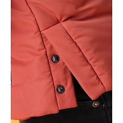 Babyhug Full Sleeves Hooded Padded Jacket - Red