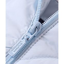 Babyhug Full Sleeves Hooded Quilted Jacket - Blue