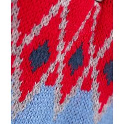 Babyhug Full Sleeves Jacquard Sweater - Multicolor