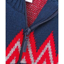 Babyhug Full Sleeves Jacquard Sweater - Multicolor