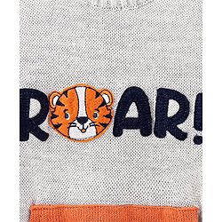 Babyhug Full Sleeves Pullover Sweater Text Print- Grey