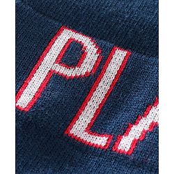 Babyhug Full Sleeves Sweater Text Print - Blue