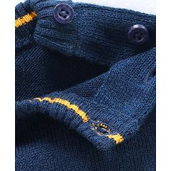Babyhug Full Sleeves Sweater Text Print - Blue