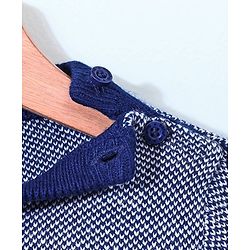 Babyhug Full Sleeves Color Block Sweater - Blue