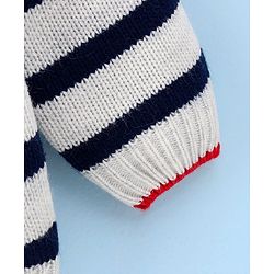 Babyhug Full Sleeves Pullover Sweater Stripes - White