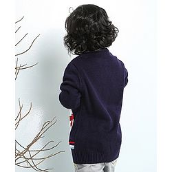 Babyhug Full Sleeves Sweater - Blue