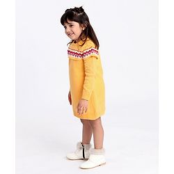 Babyhug Full Sleeves Woollen Sweater Dress  - Sweater