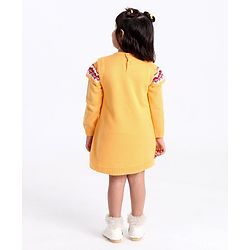 Babyhug Full Sleeves Woollen Sweater Dress  - Sweater