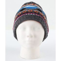 Babyhug Woollen Cap & Muffler Grey - Cap Diameter 10.5 cm