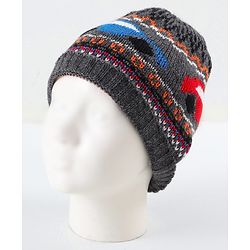 Babyhug Woollen Cap & Muffler Grey - Cap Diameter 10.5 cm