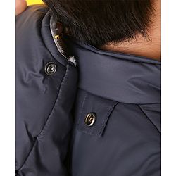 Babyhug Full Sleeves Jacket With Hood - Blue