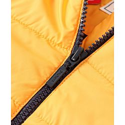 Babyhug Full Sleeves Hooded Jacket Superhero Patch  - Yellow