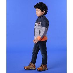 Babyhug Full Sleeves Jacket - Blue