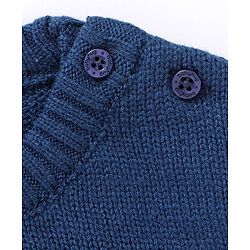 Babyhug Full Sleeves Pullover Sweater Bear Print - Navy