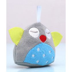 Babyhug Elephant & Owl  Clip On Soft Toys Pack of 2 Grey - Height 6.5 cm