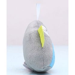 Babyhug Elephant & Owl  Clip On Soft Toys Pack of 2 Grey - Height 6.5 cm