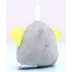 Babyhug Elephant & Owl  Clip On Soft Toys Pack of 2 Grey - Height 6.5 cm