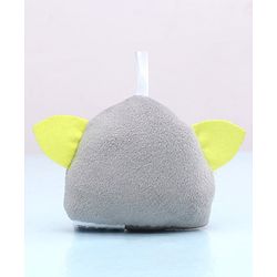 Babyhug Elephant & Owl  Clip On Soft Toys Pack of 2 Grey - Height 6.5 cm