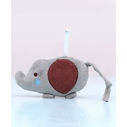Babyhug Elephant & Owl  Clip On Soft Toys Pack of 2 Grey - Height 6.5 cm