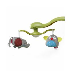 Babyhug Elephant & Owl  Clip On Soft Toys Pack of 2 Grey - Height 6.5 cm