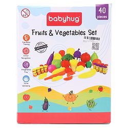 Babyhug Fruits & Vegetable Set of 40 - Multicolour
