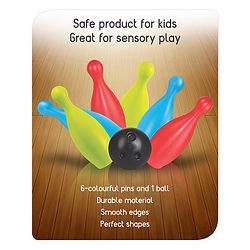 Babyhug Premium Bowling Pin Set with 6 Pins and 2 Balls|Fun Learning of Numbers & Counting| Indoor Outdoor Sports Toy for Kids| Best Gifts for 3 Years+ Kids| BIS Certified