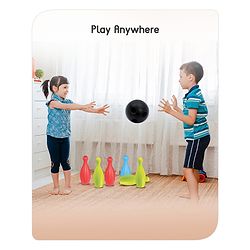 Babyhug Premium Bowling Pin Set with 6 Pins and 2 Balls|Fun Learning of Numbers & Counting| Indoor Outdoor Sports Toy for Kids| Best Gifts for 3 Years+ Kids| BIS Certified