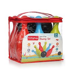 Babyhug Premium Bowling Pin Set with 6 Pins and 2 Balls|Fun Learning of Numbers & Counting| Indoor Outdoor Sports Toy for Kids| Best Gifts for 3 Years+ Kids| BIS Certified