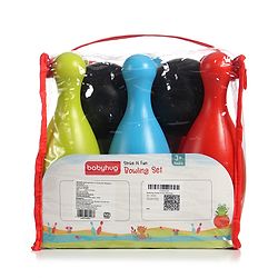 Babyhug Premium Bowling Pin Set with 6 Pins and 2 Balls|Fun Learning of Numbers & Counting| Indoor Outdoor Sports Toy for Kids| Best Gifts for 3 Years+ Kids| BIS Certified