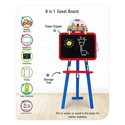 Babyhug 8 in 1 Easel board - Red & Blue