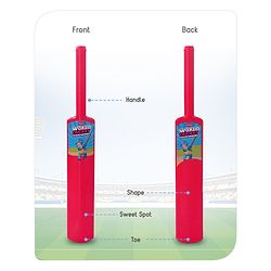 Babyhug Cricket Set - Yellow & Red with Bat, Stump, Bails, Ball & Holder | Cricket Kit for Boys and Girls | Indoor Outdoor Play | Birthday Gift |BIS Certified |
