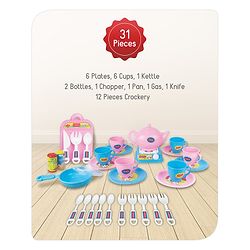 Babyhug Kitchen Tea Party Toy Set of 31 - Pink