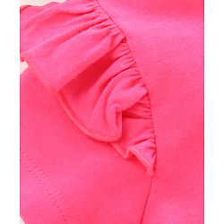 Babyhug Short Sleeves Top Kitty Print - Pink