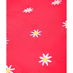 Babyhug Singlet Sleeves Top Floral Embroidered - Red