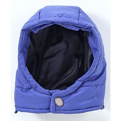Babyhug Full Sleeves Color Block Hooded Jacket - Blue