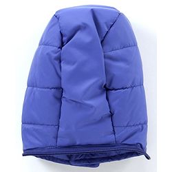 Babyhug Full Sleeves Color Block Hooded Jacket - Blue