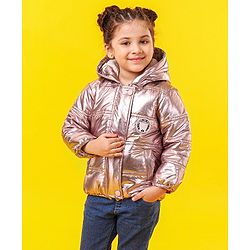 Babyhug Full Sleeves Hooded Padded Jacket - Pink