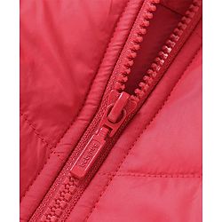 Babyhug Sleeveless Quilted Jacket with Badge - Red