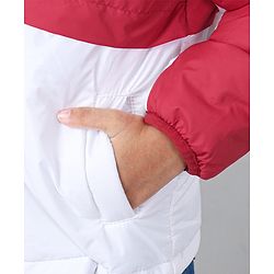 Babyhug Full Sleeve Hoodie Colorblock with HD Print - Red White