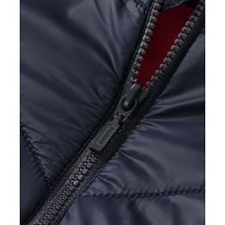 Babyhug Full Sleeves Striped Padded Jacket - Navy Blue